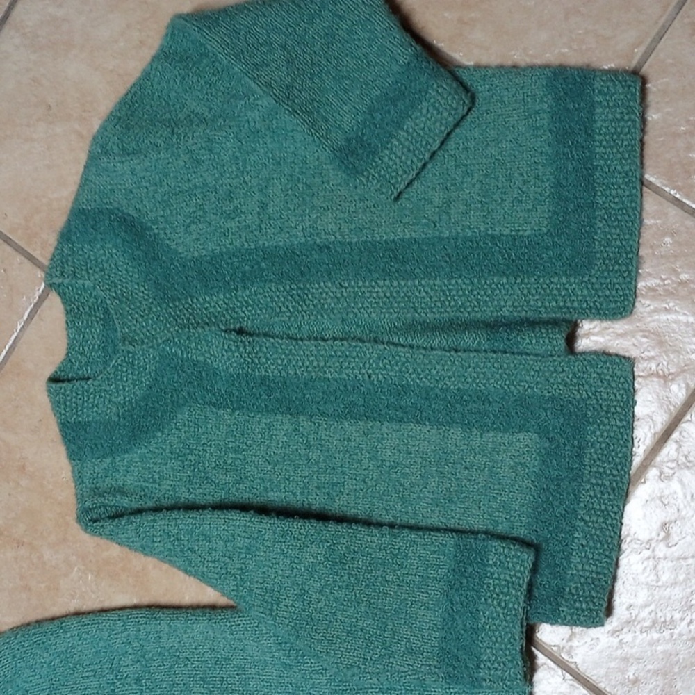 Vintage Hand Knit Deep Turquoise Skirt Set - Picture 15 of 15